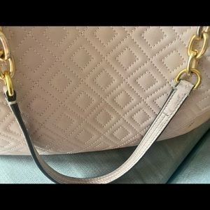 Tory Burch Fleming Triple-Compartment Leather Tote